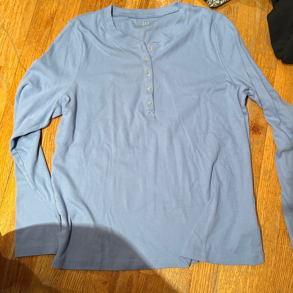 GAP Sky Blue Henley Top